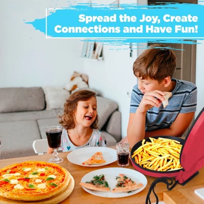 Courant 12 Inch Red Electronic Pizza Maker, Griddle And Oven With Food Board Included - Image 3