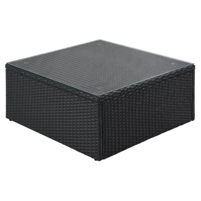 7pc Wicker Patio Seating Set With Cushions & Striped Pillows - Gray - GODEER - Image 16