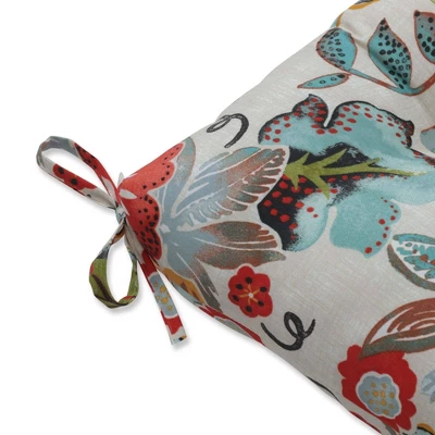 15.5"x16" Alatriste 2pc Reversible Indoor/Outdoor Seat Cushion Set Ivory - Pillow Perfect - Image 3