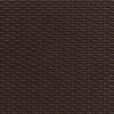 Merrick Lane Outdoor Furniture Resin Sofa Chocolate Brown Faux Rattan Wicker Pattern Patio 3-Seat Sofa With All-Weather Beige Cushions - Image 3