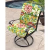 Outdoor Knife Edge Dining Chair Cushion - Green Tropical - Jordan Manufacturing