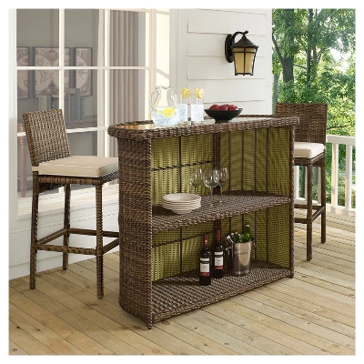 Bradenton Outdoor Wicker Bar - Crosley - Image 3
