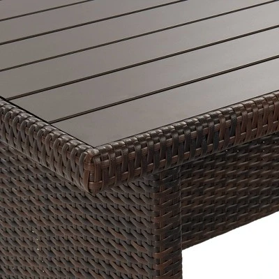 6pc Wicker Outdoor Conversation Set With Cushions & Ottomans - Orange - EDYO LIVING - Image 10