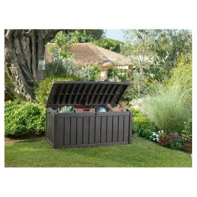 Glenwood 101 Gallon Outdoor Storage Box - Brown - Keter - Image 3