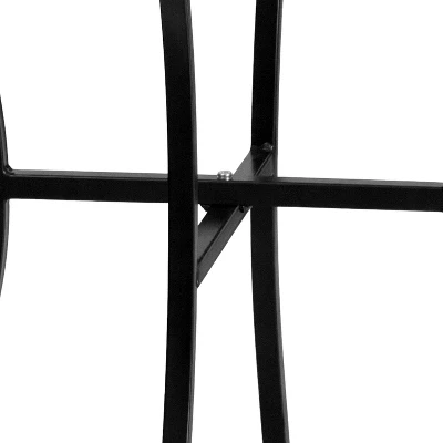 Emma And Oliver Commercial Grade 28" Square Colorful Metal Garden Patio Table - Image 4