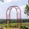 Evergreen Montebello Iron Garden Arbor, Americana Red- 53 X 84 X 23 Inches Fade And Weather Resistant Outdoor Decor