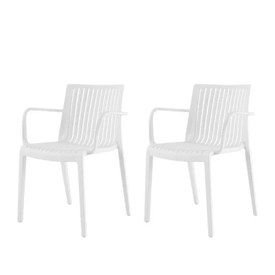 Milos 2pk Stackable Outdoor Arm Chairs - Lagoon - Image 8