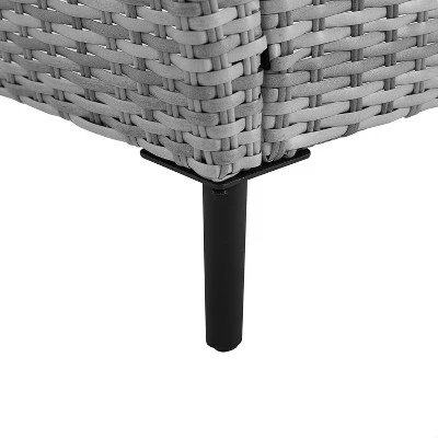 Richland 5pc Outdoor Wicker Conversation Set With Fire Table - Crosley - Image 10