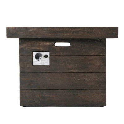 Avondale 3pc All-Weather Wicker Patio Chair Set W/ Fire Pit - Dark Brown - Christopher Knight Home - Image 3