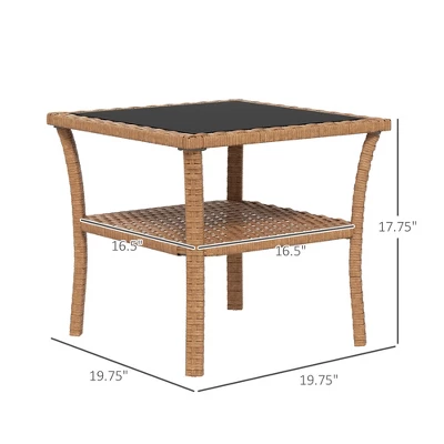 NicBex Modern Outdoor End Table Outdoor Side Table, Patio Table Small Table Outdoor Coffee Table For Backyard, Balcony, Porch - Image 5