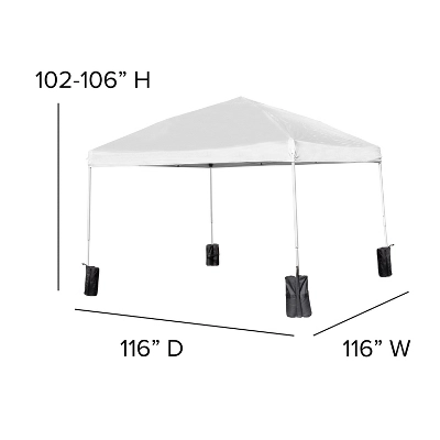 Emma And Oliver Portable Tailgate And Camping Set With Pop Up Event Canopy Tent With Wheeled Case And Folding Table With Benches Set - Image 5