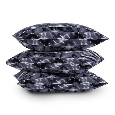 Wagner Campelo Shibori Stripes Outdoor Throw Pillow Black - Deny Designs - Image 2