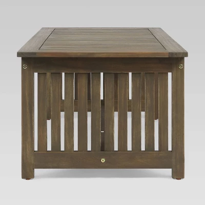 Casa Acacia Wood Coffee Table - Gray - Christopher Knight Home - Image 2