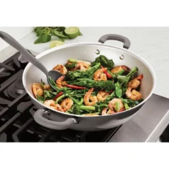 Rachael Ray Create Delicious 14.25" Aluminum Open Wok Gray