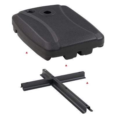 136.8lbs Rectangular Patio Umbrella Base With Wheels Gray - CorLiving - Image 4