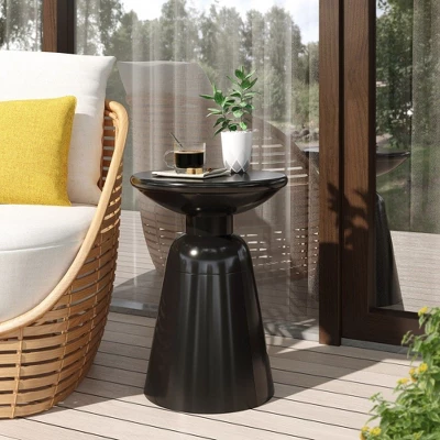 PAGED Modern Outdoor Side Table,Iron Patio End Tables For Backyard,Pool, Indoor Companion,Durable And Rustproof - Image 4