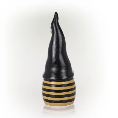 12" Polyresin "Let It Bee" Indoor/Outdoor Garden Gnome Statue Black/Yellow - Alpine Corporation - Image 4