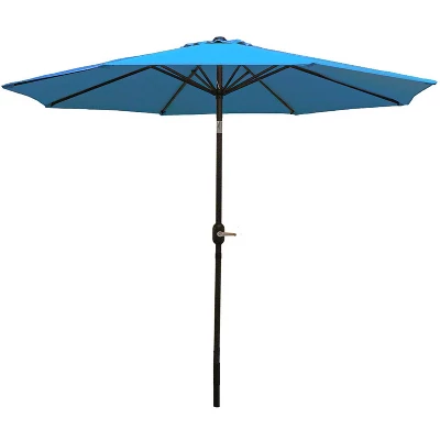 Sunnydaze Decor Sunnydaze Outdoor Aluminum Patio Table Umbrella With Polyester Canopy And Push Button Tilt And Crank - 9' - Image 17