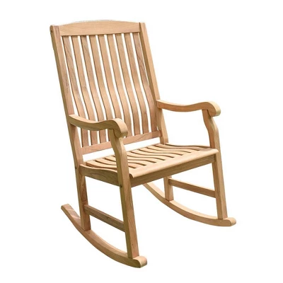 Sherwood Solid Teak Outdoor Rocking Chair - Cambridge Casual - Image 2
