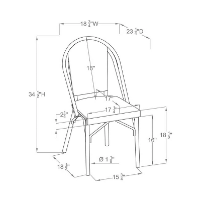 3pc Arna Patio Chair Set With Side Table - MiBasics - Image 10