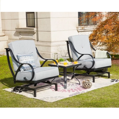 3pc Steel Patio Seating Sets - Lokatse - Image 3