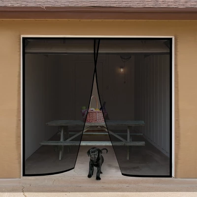 Pure Garden One Car Garage Door Screen – Heavy-Duty Weighted Mesh Curtain With Magnetic Closure For Mosquito, Insect, And Sun Protection - Image 2