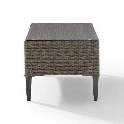Rockport Outdoor Wicker Coffee Table - Crosley - Image 3