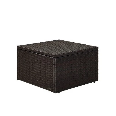 Palm Harbor Outdoor Wicker Ottoman - Sand - Crosley - Image 6