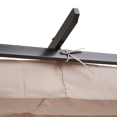 Outsunny 10' X 10' Retractable Patio Gazebo Pergola With UV Resistant Outdoor Canopy & Strong Steel Frame - Image 6