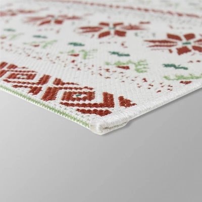 5' X 7' Fair Isle Outdoor Rug Red - Threshold™