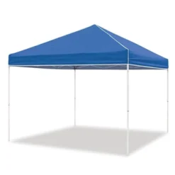 Z-Shade 10 X 10 Foot Everest Instant Outdoor Canopy Camping Patio Shelter, Blue & Durable Plastic Circular 5 Pound Canopy Tent Leg Weights, Set Of 4