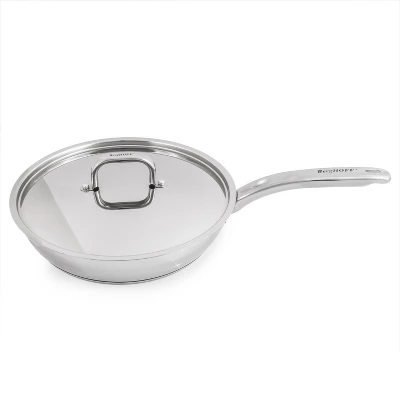 BergHOFF Belly Shape 18/10 Stainless Steel Skillet With Stainless Steel Lid - Image 4