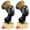 Design Toscano Nubian Kandake Sculptural Bust: Set Of Two