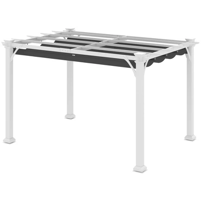 Outsunny 13' X 10' Wood Pergola Gazebo, Sun Shade Shelter With Retractable Canopy, For Garden, Patio, Backyard, Deck - Image 4