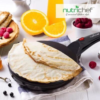 NutriChef Electric Griddle Crepe Maker - Nonstick Pan Cooktop With Automatic Temperature Control & Plug-in Operation For Kitchen & Countertop. - Image 6