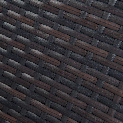 4pc Wicker Patio Sectional Seating Set With Cushions - Brown/Blue - GODEER - Image 14