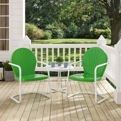 Griffith 3pc Outdoor Conversation Set - Kelly Green - Crosley - Image 4