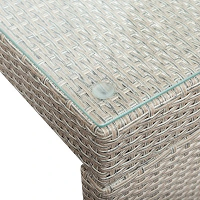 5-piece Patio Rattan Bar Dining Table Set With 4 Stools-ModernLuxe - Image 8