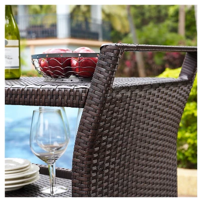 Crosley Palm Harbor Outdoor Wicker Bar Cart - Image 4