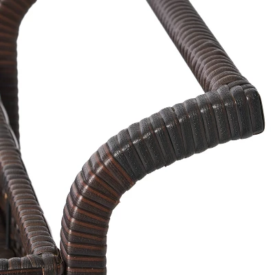 Savona Wicker Outdoor Serving Cart - Brown - Christopher Knight Home - Image 6