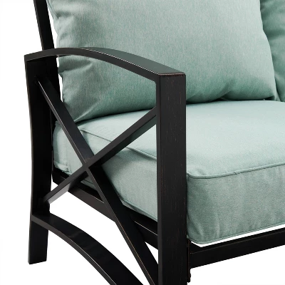 Kaplan 4pc Outdoor Conversation Set With Dante Fire Table - Mist - Crosley - Image 11