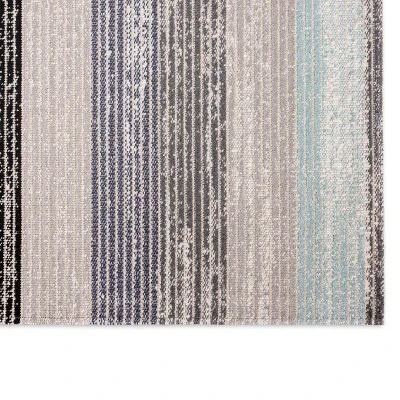 7'9" X 10'2" New York Patio Sofia Estelle Indoor/Outdoor Rug Gray/Blue - Nicole Miller - Image 4