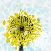 Wind & Weather 8" Handcrafted Blown Glass Flower With Metal Garden Stake