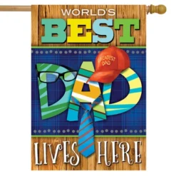 Best Dad Father's Day House Flag World's Greatest 28" X 40" Briarwood Lane