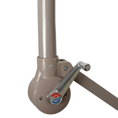 Northlight 10ft Offset Outdoor Patio Umbrella With Hand Crank, Purple - Image 2