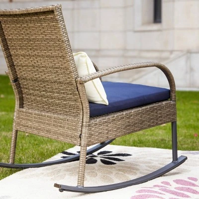 3pc Patio Bistro Set Blue - Patio Festival - Image 2