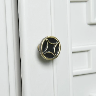 WELLFOR Outdoor HDPE Patio Storage Cabinet With 2 Shelves - Beige - Image 6