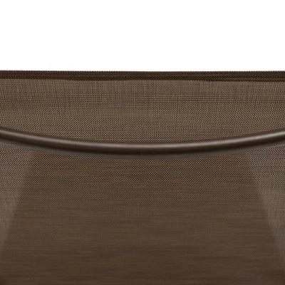 3pc Outdoor Five Position Adjustable Curved Aluminum Lounge Set Brown - Crestlive Products - Image 8