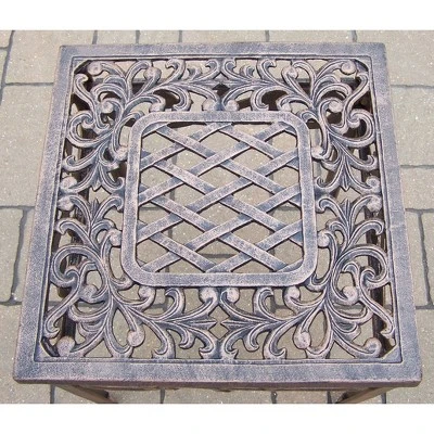 Mississippi 17" Outdoor Cast Aluminum Square Table - Oakland Living