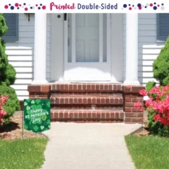 Big Dot Of Happiness Shamrock St. Patrick's Day - Outdoor Home Decorations - Double-Sided Saint Patty's Day Party Garden Flag - 12 X 15.25 Inches